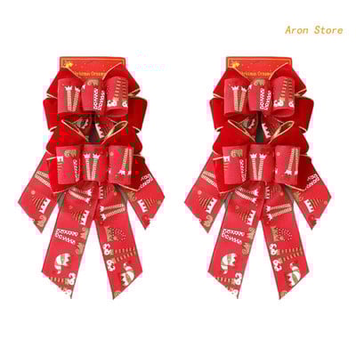 2 tk. Jõulupuu ladvikud Ruuduline vibu jõulupuu jaoks Käsitsi valmistatud pärjakaunistused Talumaja Kodu, Puhkusepeo sisekujundus