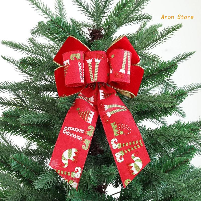 2 tk. Jõulupuu ladvikud Ruuduline vibu jõulupuu jaoks Käsitsi valmistatud pärjakaunistused Talumaja Kodu, Puhkusepeo sisekujundus