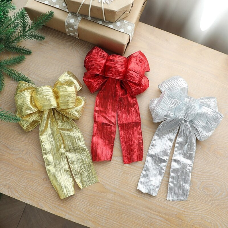 Božićno drvce Bowknot Platno Šarm DIY Ornament Dekoracija Pribor za dječje vjenčanje Romantična večera Dekoracije Poklon