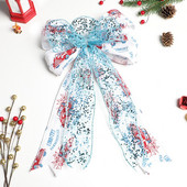 50tk/partii Trükitud kuusekaunistused linane traat vibu sädelev litrid lõng overlok traat pael vibud hulgimüük