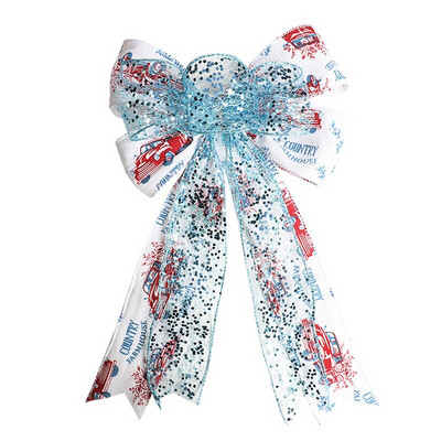 50tk/partii Trükitud kuusekaunistused linane traat vibu sädelev litrid lõng overlok traat pael vibud hulgimüük