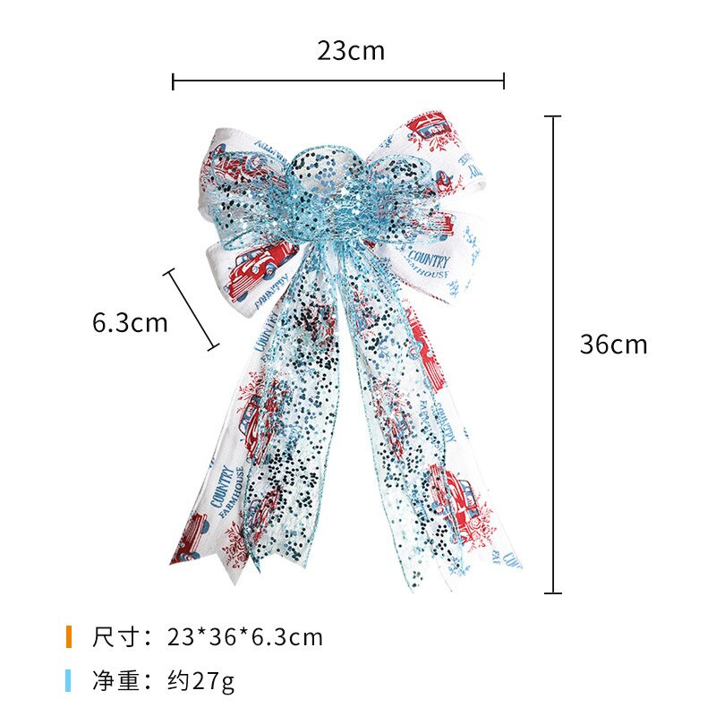 50tk/partii Trükitud kuusekaunistused linane traat vibu sädelev litrid lõng overlok traat pael vibud hulgimüük