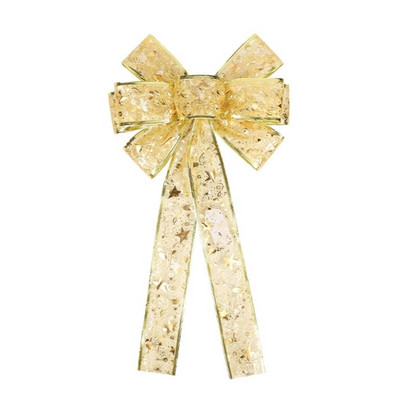 Bowknot de Crăciun cu lumină LED, farmec strălucitor, ornament pentru decorațiuni pentru copii, nuntă, cină romantică, decorare GXMA