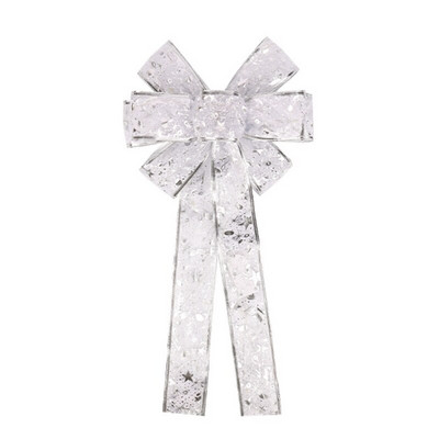 Bowknot de Crăciun cu lumină LED, farmec strălucitor, ornament pentru decorațiuni pentru copii, nuntă, cină romantică, decorare GXMA