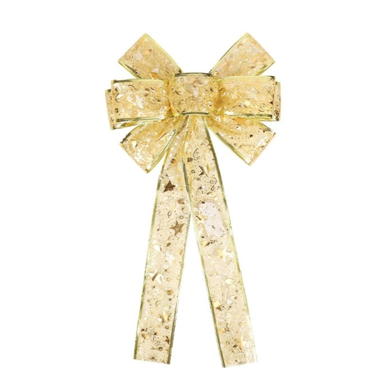 Bowknot de Crăciun cu lumină LED, farmec strălucitor, ornament pentru decorațiuni pentru copii, nuntă, cină romantică, decorare GXMA