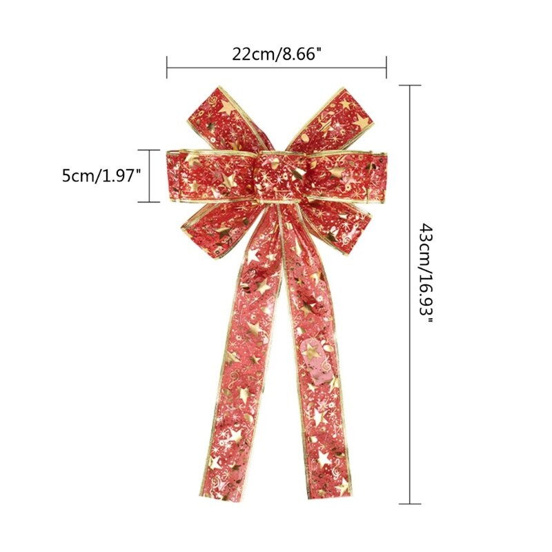 Bowknot de Crăciun cu lumină LED, farmec strălucitor, ornament pentru decorațiuni pentru copii, nuntă, cină romantică, decorare GXMA