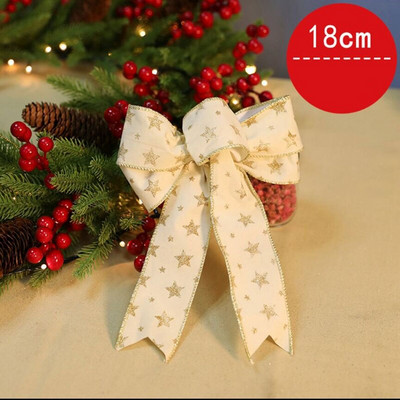 2022 m. Naujųjų metų kalėdinio kaklaraiščio mazgo papuošimas ant medžio audinio 22 cm 35 cm Lauko satininiai lankeliai rankdarbiams Raudona dovanų kaklaraiščių pakuotė