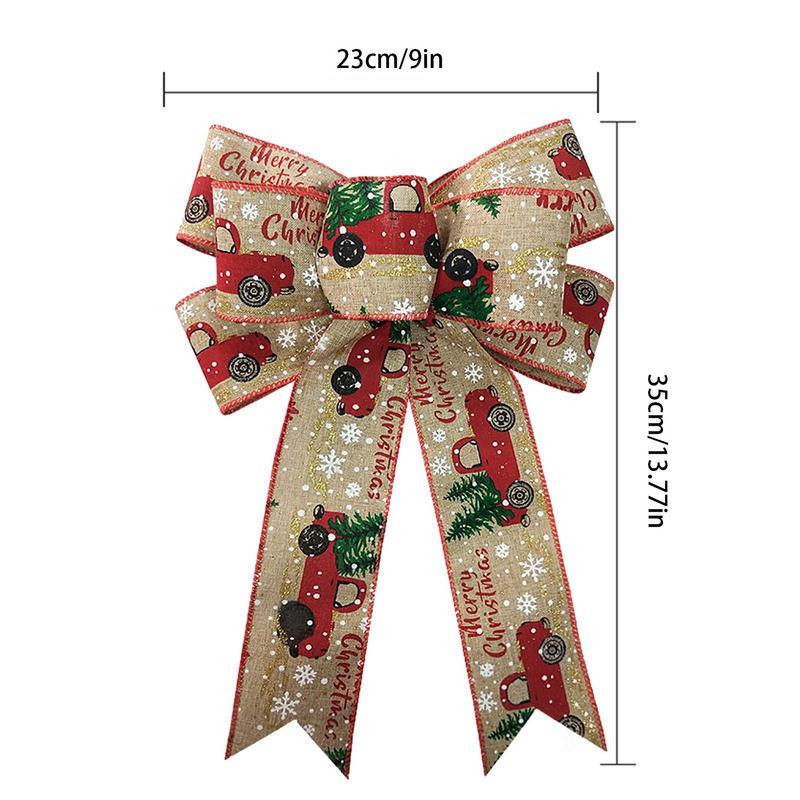 Mašna za božićno drvce 14X9 inča leptir mašne za umjetne ukrase za božićno drvce Izdržljive mašne za vrata, lake za vješanje