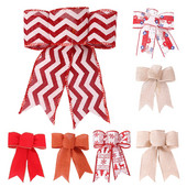 Divovski vijenac Božićni ukrasi od 60 inča Lanene božićne mašne Ukrasi za božićno drvce Mašne Vijenci Božićni vijenac Bobice