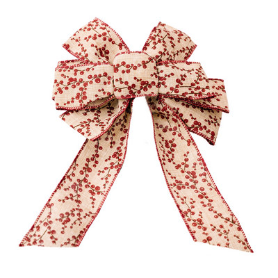 Rippuvad jõuluvibud jõulupuu ripats peotarbed Retro uusaasta kodukaunistused riidest punane vibu sõlm isetegemise kaunistus kingitus