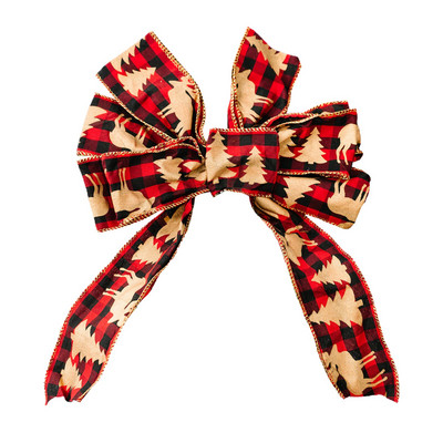 Rippuvad jõuluvibud jõulupuu ripats peotarbed Retro uusaasta kodukaunistused riidest punane vibu sõlm isetegemise kaunistus kingitus