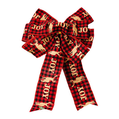 Rippuvad jõuluvibud jõulupuu ripats peotarbed Retro uusaasta kodukaunistused riidest punane vibu sõlm isetegemise kaunistus kingitus