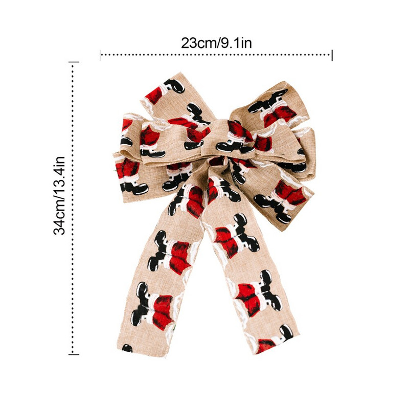 Rippuvad jõuluvibud jõulupuu ripats peotarbed Retro uusaasta kodukaunistused riidest punane vibu sõlm isetegemise kaunistus kingitus