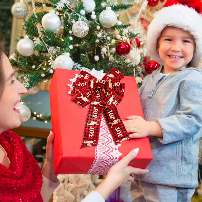 Rippuvad jõuluvibud jõulupuu ripats peotarbed Retro uusaasta kodukaunistused riidest punane vibu sõlm isetegemise kaunistus kingitus