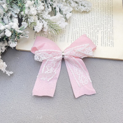 Kalėdų lanko dekoratyviniai reikmenys, flanelė su nėrinių apdaila, lankas, pasidaryk pats, rankų darbo dekoratyviniai priedai Kalėdų puošmena 2022 m.