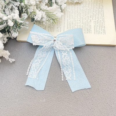 Kalėdų lanko dekoratyviniai reikmenys, flanelė su nėrinių apdaila, lankas, pasidaryk pats, rankų darbo dekoratyviniai priedai Kalėdų puošmena 2022 m.