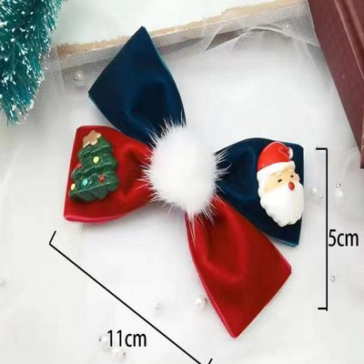 2021 m. Naujas aksominis kalėdinis lankelis plaukų segtukas rudeniui ir žiemai Nauji Kalėdų Senelio briedžio plaukų aksesuarai Pavasarinis žiedas, gėlė, viršutinis segtukas, moteriškas