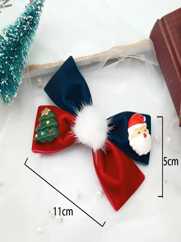 2021 m. Naujas aksominis kalėdinis lankelis plaukų segtukas rudeniui ir žiemai Nauji Kalėdų Senelio briedžio plaukų aksesuarai Pavasarinis žiedas, gėlė, viršutinis segtukas, moteriškas