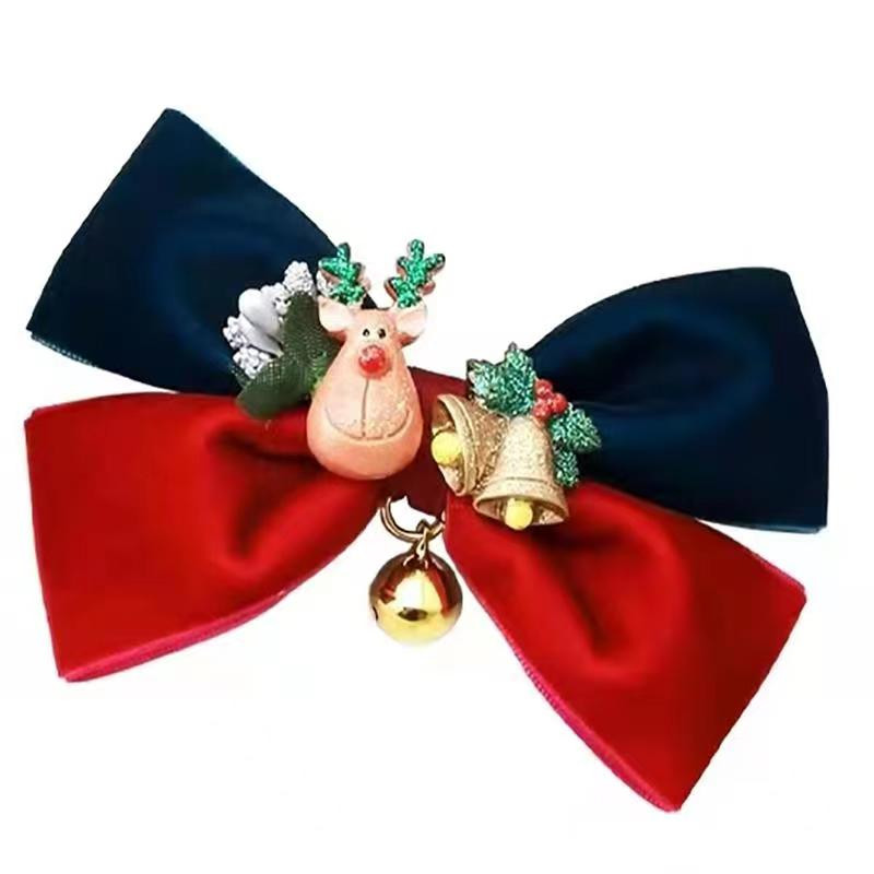 2021 m. Naujas aksominis kalėdinis lankelis plaukų segtukas rudeniui ir žiemai Nauji Kalėdų Senelio briedžio plaukų aksesuarai Pavasarinis žiedas, gėlė, viršutinis segtukas, moteriškas