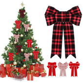 Suur jõulupärja vibu mähkimisvibu jõuludeks siseruumides väljas jõulupuu kaunistamiseks koju Navidad Xmas #02