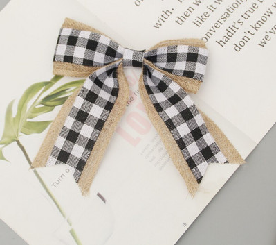 5 tk. Jõuluvann jõulupuhvri ruuduline vibu jõulukaunistuseks jõulupuu meisterdamiseks kodukaunistuseks