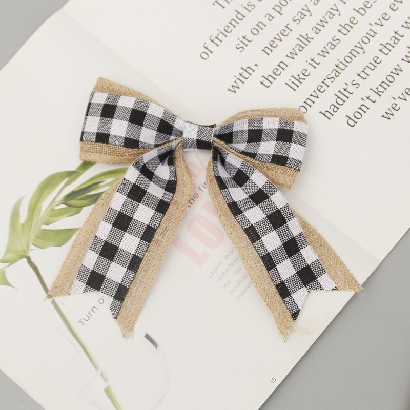 5 tk. Jõuluvann jõulupuhvri ruuduline vibu jõulukaunistuseks jõulupuu meisterdamiseks kodukaunistuseks