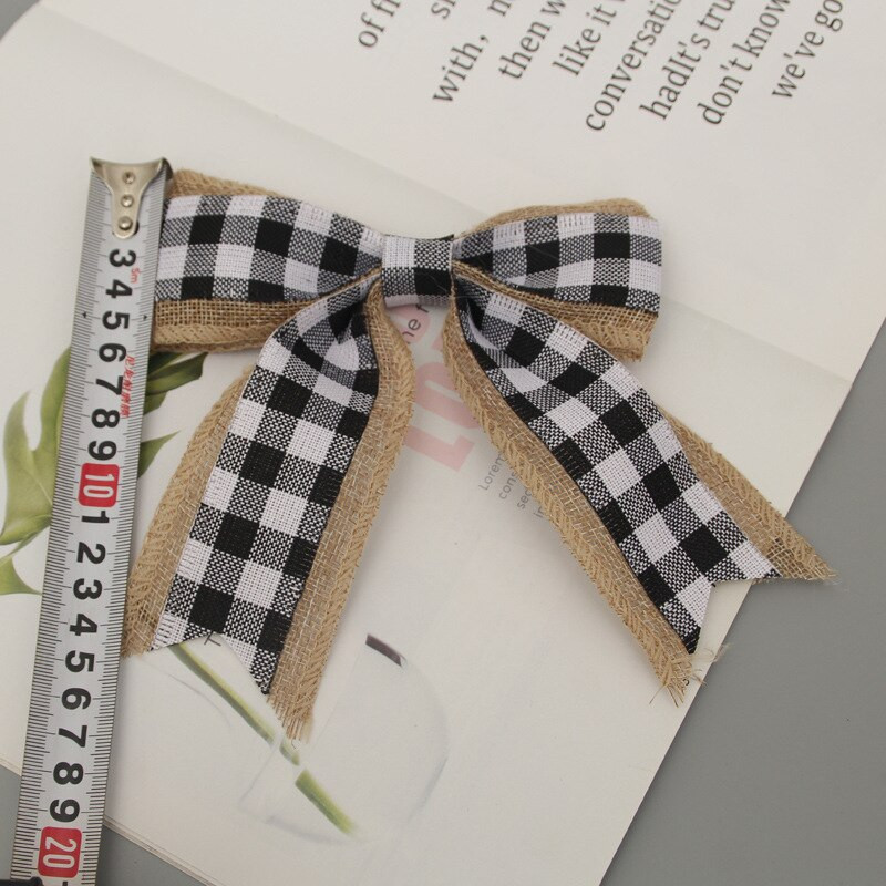 5 tk. Jõuluvann jõulupuhvri ruuduline vibu jõulukaunistuseks jõulupuu meisterdamiseks kodukaunistuseks