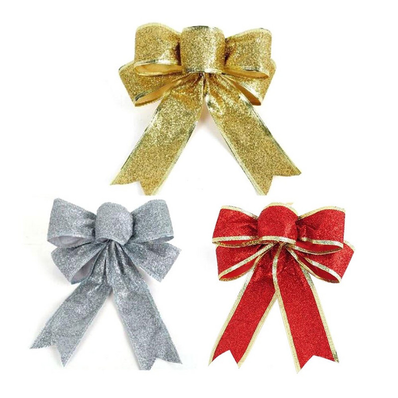 Božićna mašna Ukrasi Božićno drvce Vrpca Mašna Privjesak Dekoracija Novogodišnja zabava Poklon za dom Dekoracija