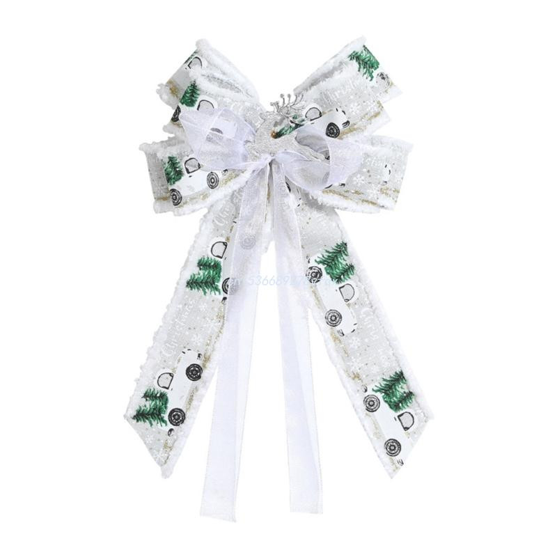 Коледен бантик Декоративни автомобилни лъкове Орнамент Направи си сам Занаяти Чар Аксесоар Dropship