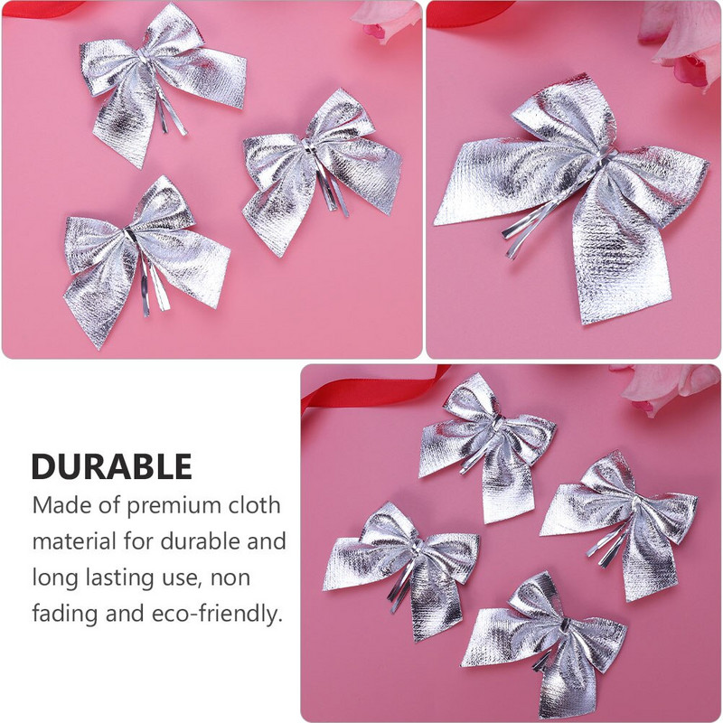 Fundițe de Crăciun Arc de copac Coroniță de pânză Decorativ Panglică de sărbători Cadou Ornament de decorare pandantiv Decorat cu fundă Mini Decorații