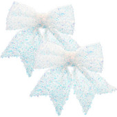 2 kom delikatnih visećih mašnica za višekratnu upotrebu za vijence Ukrasi za božićno drvce Ukrasne mašnice za kolače za izradu Ukrasite dom