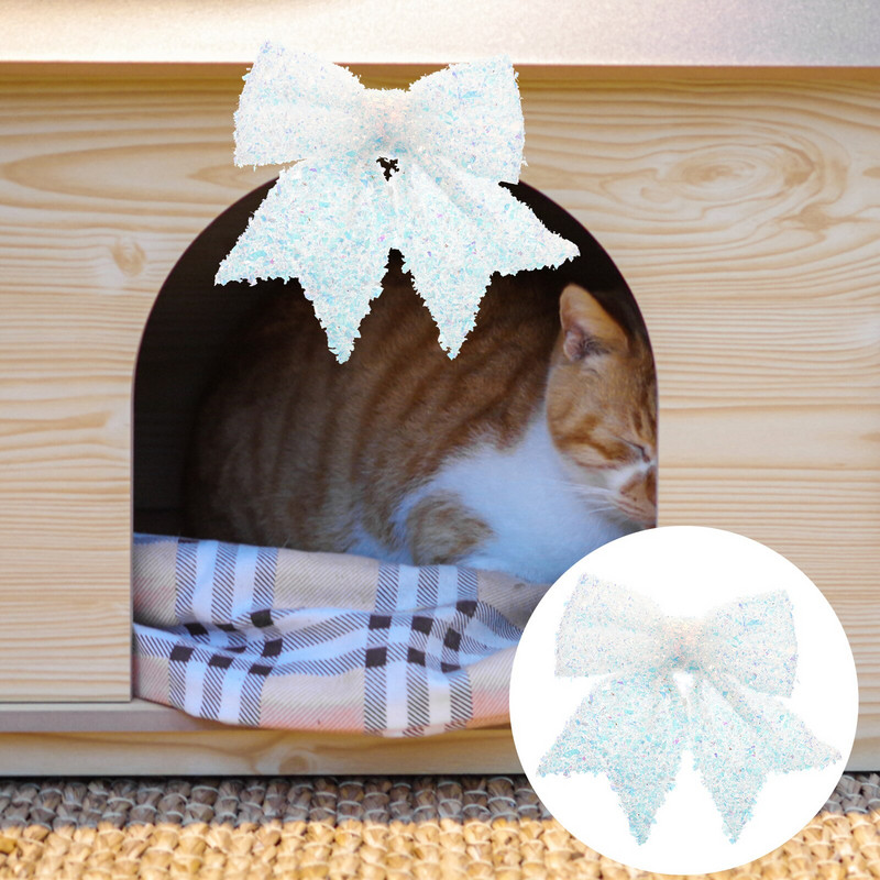 2 kom delikatnih visećih mašnica za višekratnu upotrebu za vijence Ukrasi za božićno drvce Ukrasne mašnice za kolače za izradu Ukrasite dom