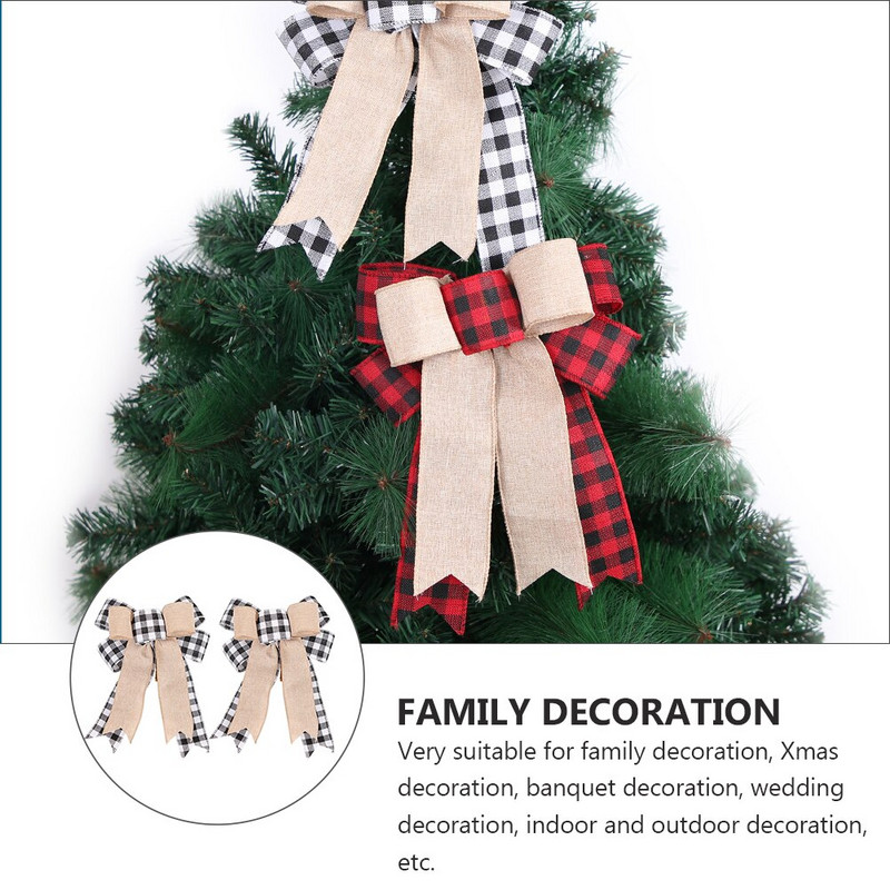 Božićne mašne Mašna Drvo Veliki vanjski vrh Ukrasna vrpca Dekoracija Festivalska tkanina Veliki vijenci Darovi Ukrasna vrata