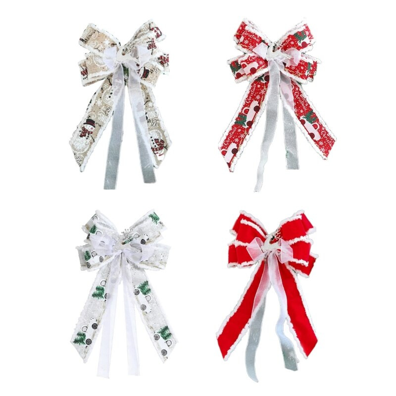 Božićno drvce Auto Bowknot Platno Šarm DIY Ornament Dekoracija Pribor za dječje vjenčanje Romantična večera Dekoracija Poklon