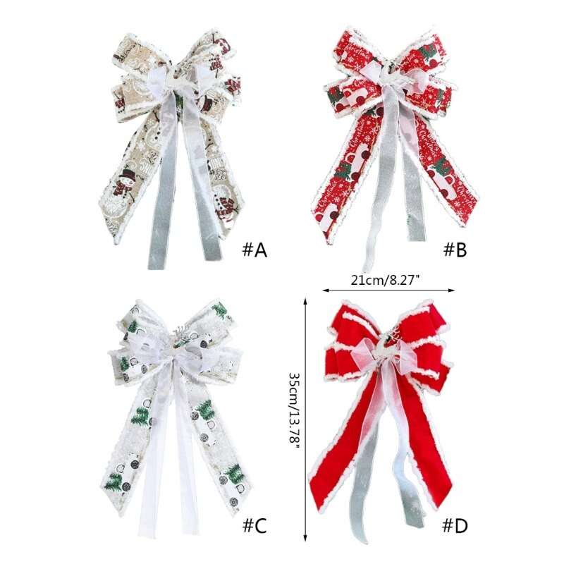 Božićno drvce Auto Bowknot Platno Šarm DIY Ornament Dekoracija Pribor za dječje vjenčanje Romantična večera Dekoracija Poklon