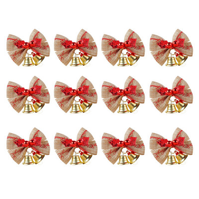 12 vnt. lankeliai, kaklaraištis, pakabukai su varpeliu, kalėdiniais papuošimais, papuošalais Kalėdų eglutei Vakarėlio reikmenys Aušalas Naujieji 2022 m.