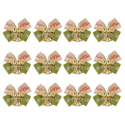 12 vnt. lankeliai, kaklaraištis, pakabukai su varpeliu, kalėdiniais papuošimais, papuošalais Kalėdų eglutei Vakarėlio reikmenys Aušalas Naujieji 2022 m.