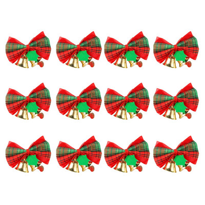 12 vnt. lankeliai, kaklaraištis, pakabukai su varpeliu, kalėdiniais papuošimais, papuošalais Kalėdų eglutei Vakarėlio reikmenys Aušalas Naujieji 2022 m.