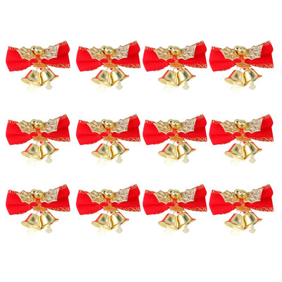 12 vnt. lankeliai, kaklaraištis, pakabukai su varpeliu, kalėdiniais papuošimais, papuošalais Kalėdų eglutei Vakarėlio reikmenys Aušalas Naujieji 2022 m.