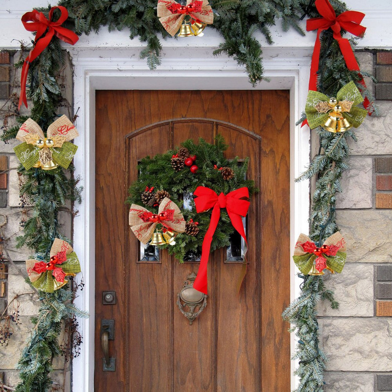 12 vnt. lankeliai, kaklaraištis, pakabukai su varpeliu, kalėdiniais papuošimais, papuošalais Kalėdų eglutei Vakarėlio reikmenys Aušalas Naujieji 2022 m.