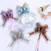 10 komada jednobojne vrpce za povlačenje, božićni darovi, pakiranje, cvjetna mašna, mašna, Natal Noel Navidad, mašne za rukotvorine, vjenčanje, dekoracija automobila