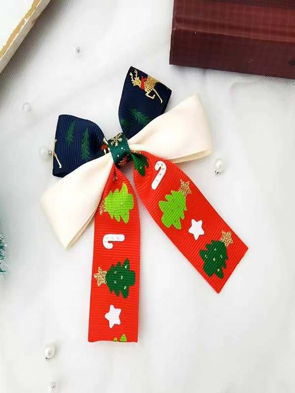 Božić Crvena i zelena kravata Mašna Štipaljka za kosu Novogodišnji ukrasi Jesen i zima Susret Proljeće Japanski i korejski