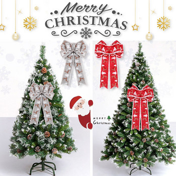 Χριστουγεννιάτικο 1 ΤΕΜ. Φιόγκοι με κορδέλα, δέντρο με φιόγκο, μεγάλο στολίδι με φιόγκο για χριστουγεννιάτικο μενταγιόν