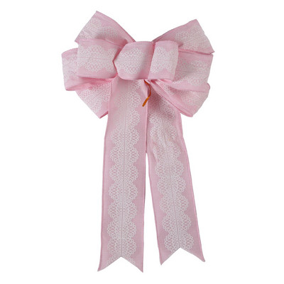 Kalėdinis 1 vnt. didelis juostelinis lankas, medžio viršūnė, sodyba, didelis lankas, skirtas atostogų namams papuošti Kalėdų pakabukas