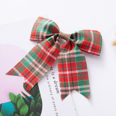 10 buc Arcuri de Crăciun în carouri Arcuri decorative în carouri de bivol pentru coronițe de Crăciun pentru copac, petrecere de acasă, pentru interior și exterior.