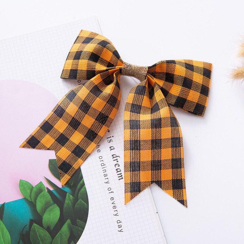 10 buc Arcuri de Crăciun în carouri Arcuri decorative în carouri de bivol pentru coronițe de Crăciun pentru copac, petrecere de acasă, pentru interior și exterior.