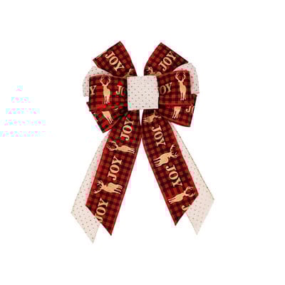 594C velika ukrasna mašna za božićno drvce 9" x 15" inča za vijenac za rukotvorine