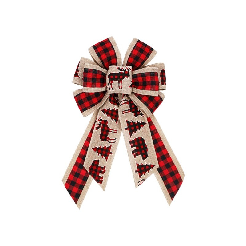 594C velika ukrasna mašna za božićno drvce 9" x 15" inča za vijenac za rukotvorine