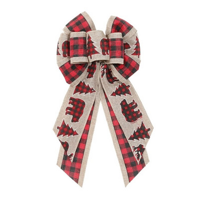 Χριστουγεννιάτικο Δέντρο Toppers Μεγάλος φιόγκος για Στεφάνια Δέντρου Home Holiday Party DIY 2022 Νέο