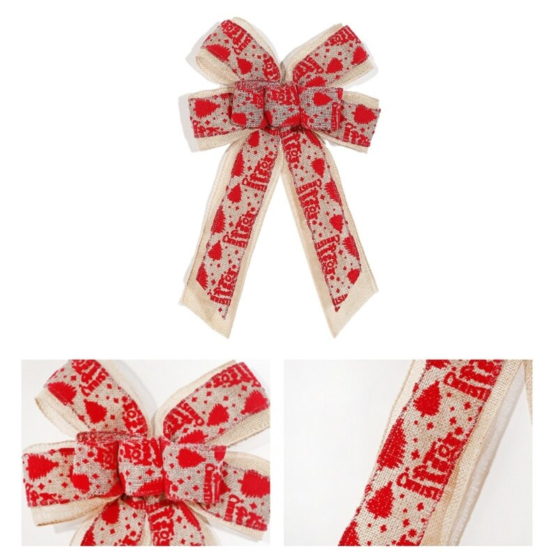 Χριστουγεννιάτικο Δέντρο Toppers Μεγάλος φιόγκος για Στεφάνια Δέντρου Home Holiday Party DIY 2022 Νέο